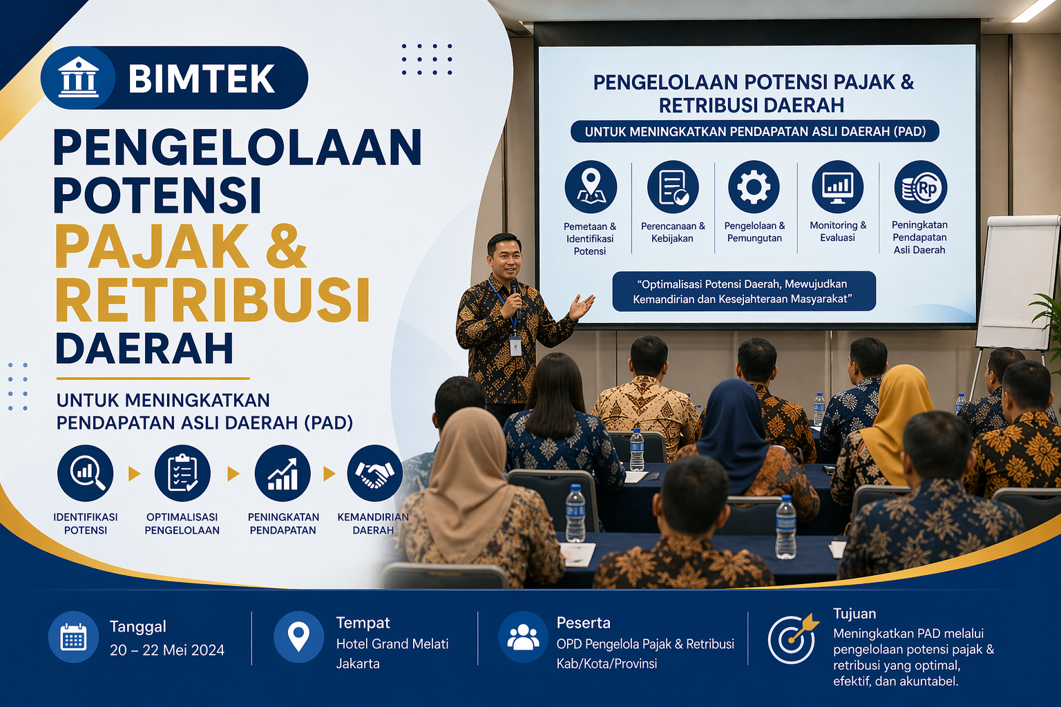 Bimtek Pengelolaan Potensi Pajak & Retribusi Daerah Untuk Meningkatkan Pendapatan Asli Daerah (PAD)