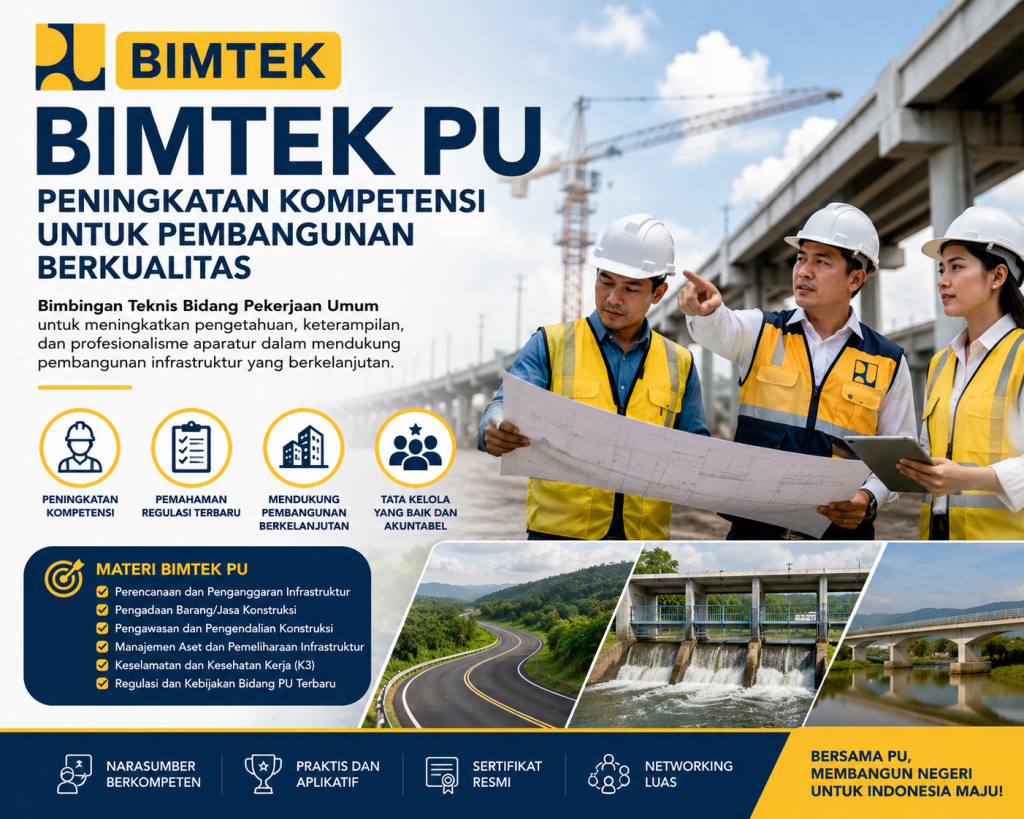 Poster Bimtek Pekerjaan Umum (PU) 2026/2027