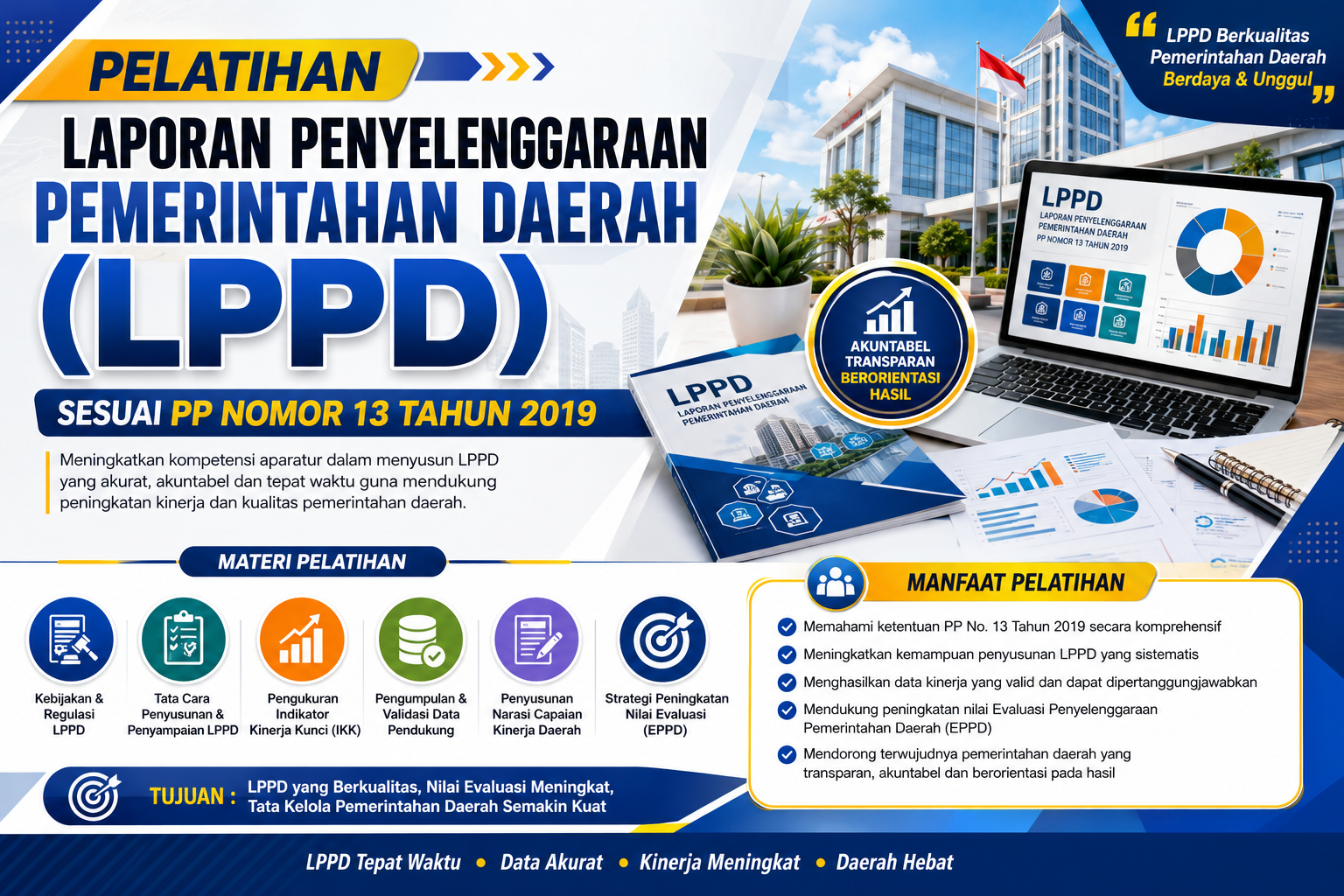 Pelatihan Laporan Penyelenggaraan Pemerintahan Daerah (LPPD) sesuai PP No. 13 Tahun 2019.