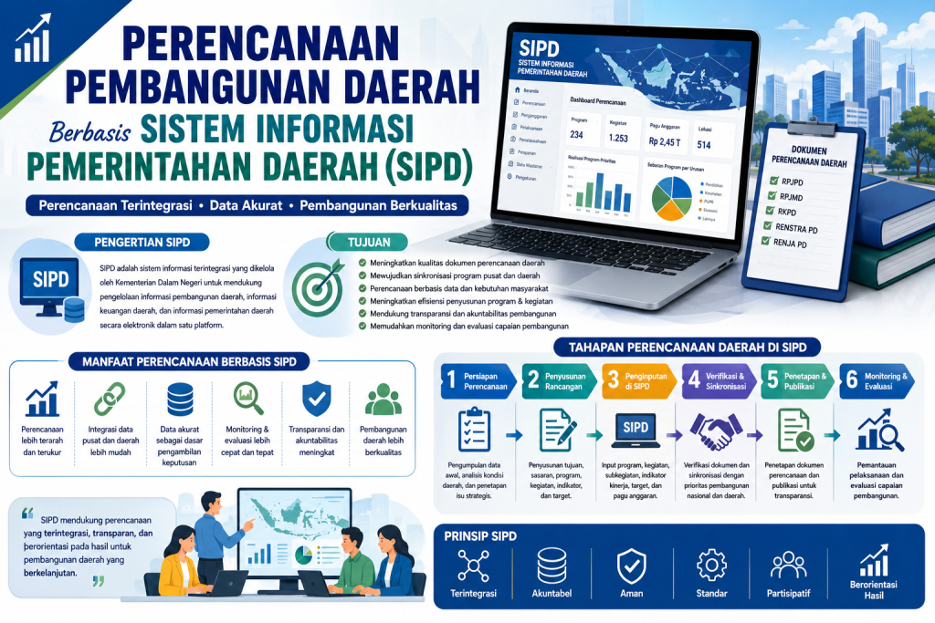 Poster Perencanaan Pembangunan Daerah berbasis Sistem Informasi Pemerintahan Daerah (SIPD)
