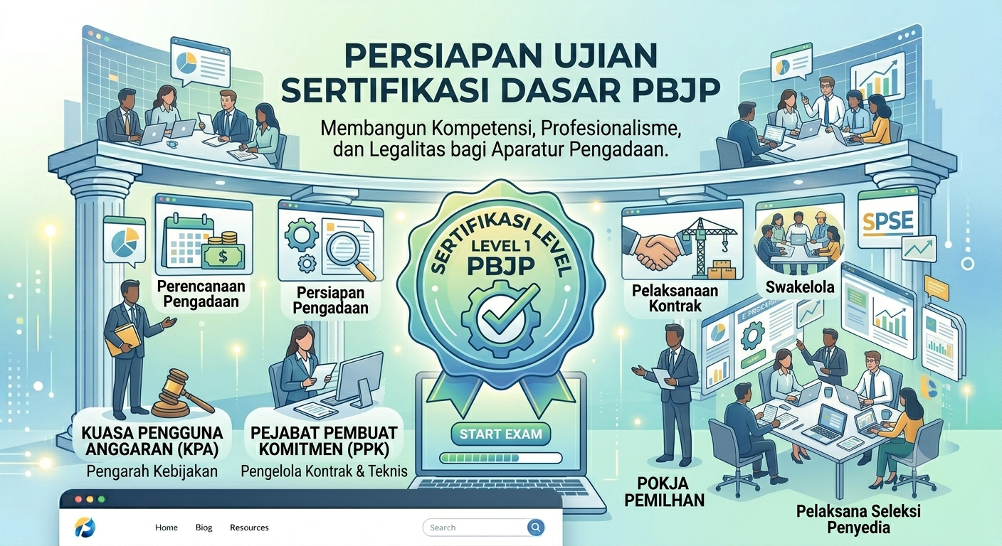 Poster Sertifikasi Pengadaan Barang/Jasa Pemerintah (PBJP) Level 1
