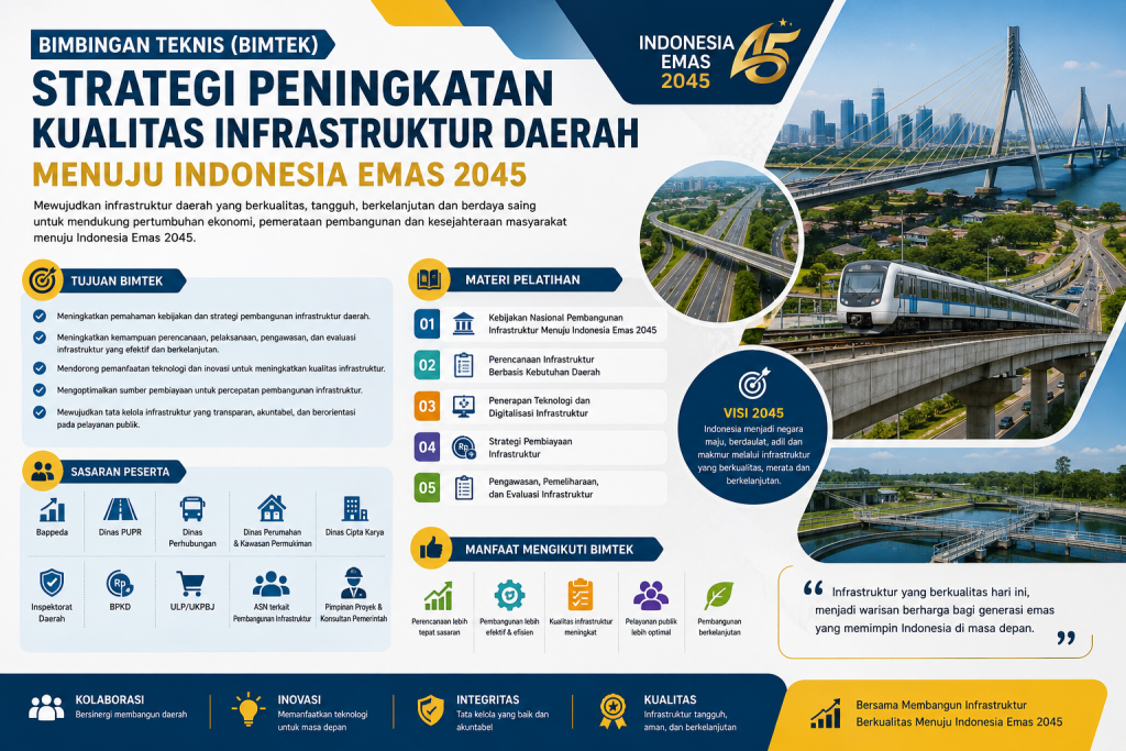 poster Strategi Peningkatan Kualitas Infrastruktur Daerah Menuju Indonesia Emas 2045
