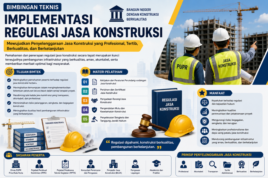 poster Implementasi Regulasi Jasa Konstruksi